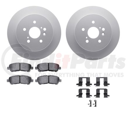 4512-76185 by DYNAMIC FRICTION COMPANY - GEOSPEC Coated Rotors with 5000 Brake Pads - Ceramic and Hardware