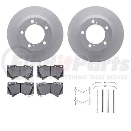 4512-76186 by DYNAMIC FRICTION COMPANY - GEOSPEC Coated Rotors with 5000 Brake Pads - Ceramic and Hardware