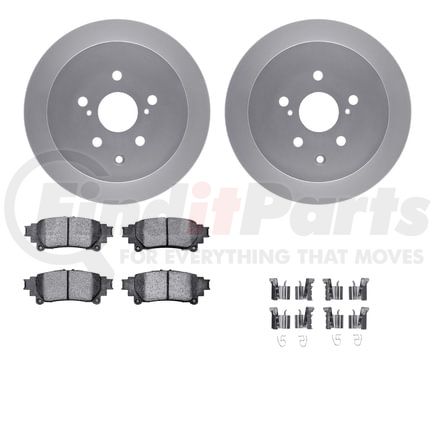 4512-76187 by DYNAMIC FRICTION COMPANY - GEOSPEC Coated Rotors with 5000 Brake Pads - Ceramic and Hardware