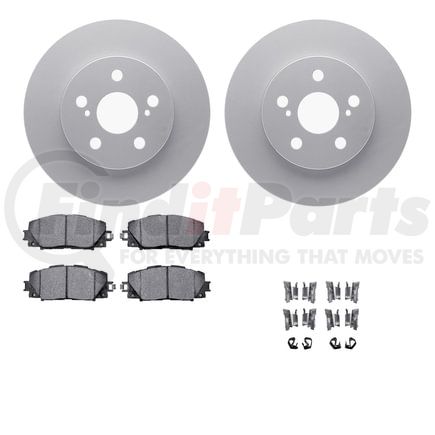 4512-76190 by DYNAMIC FRICTION COMPANY - GEOSPEC Coated Rotors with 5000 Brake Pads - Ceramic and Hardware