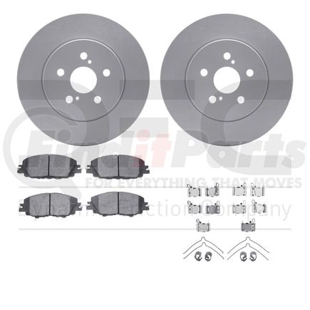 4512-76195 by DYNAMIC FRICTION COMPANY - GEOSPEC Coated Rotors with 5000 Brake Pads - Ceramic and Hardware