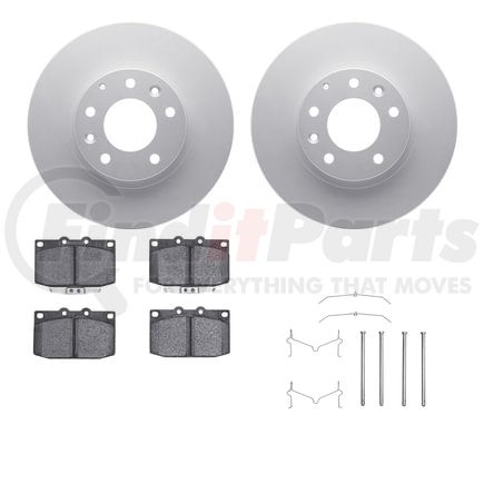 4512-80058 by DYNAMIC FRICTION COMPANY - GEOSPEC Coated Rotors with 5000 Brake Pads - Ceramic and Hardware