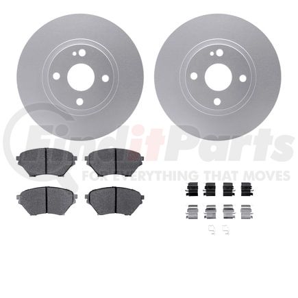 4512-80059 by DYNAMIC FRICTION COMPANY - GEOSPEC Coated Rotors with 5000 Brake Pads - Ceramic and Hardware