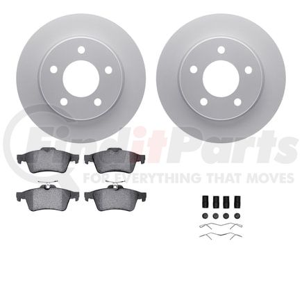 4512-80062 by DYNAMIC FRICTION COMPANY - GEOSPEC Coated Rotors with 5000 Brake Pads - Ceramic and Hardware