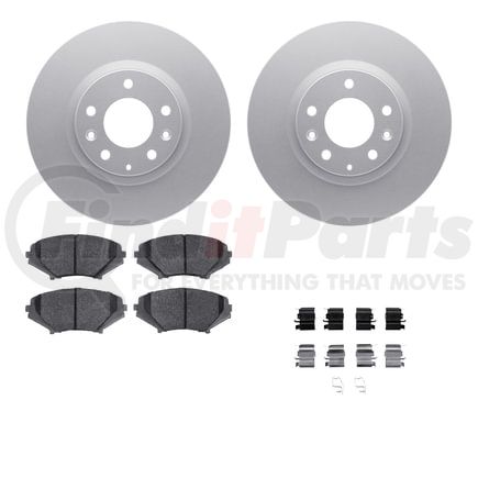 4512-80069 by DYNAMIC FRICTION COMPANY - GEOSPEC Coated Rotors with 5000 Brake Pads - Ceramic and Hardware