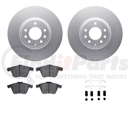 4512-80072 by DYNAMIC FRICTION COMPANY - GEOSPEC Coated Rotors with 5000 Brake Pads - Ceramic and Hardware