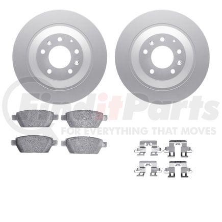 4512-80073 by DYNAMIC FRICTION COMPANY - GEOSPEC Coated Rotors with 5000 Brake Pads - Ceramic and Hardware