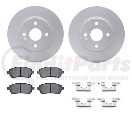 4512-80078 by DYNAMIC FRICTION COMPANY - GEOSPEC Coated Rotors with 5000 Brake Pads - Ceramic and Hardware