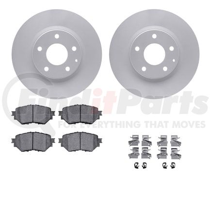 4512-80081 by DYNAMIC FRICTION COMPANY - GEOSPEC Coated Rotors with 5000 Brake Pads - Ceramic and Hardware