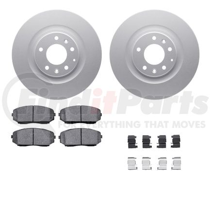 4512-80095 by DYNAMIC FRICTION COMPANY - GEOSPEC Coated Rotors with 5000 Brake Pads - Ceramic and Hardware