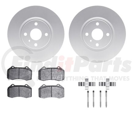 4512-80102 by DYNAMIC FRICTION COMPANY - GEOSPEC Coated Rotors with 5000 Brake Pads - Ceramic and Hardware