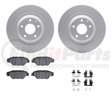 4512-80106 by DYNAMIC FRICTION COMPANY - GEOSPEC Coated Rotors with 5000 Brake Pads - Ceramic and Hardware