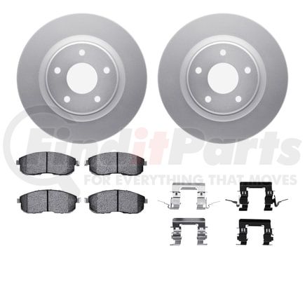 4512-67107 by DYNAMIC FRICTION COMPANY - GEOSPEC Coated Rotors with 5000 Brake Pads - Ceramic and Hardware