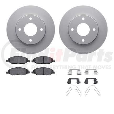 4512-67115 by DYNAMIC FRICTION COMPANY - GEOSPEC Coated Rotors with 5000 Brake Pads - Ceramic and Hardware