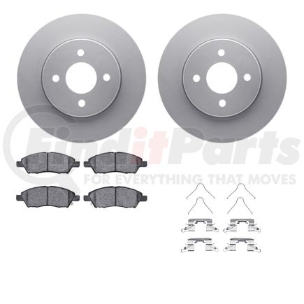 4512-67117 by DYNAMIC FRICTION COMPANY - GEOSPEC Coated Rotors with 5000 Brake Pads - Ceramic and Hardware