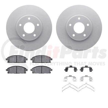 4512-67126 by DYNAMIC FRICTION COMPANY - GEOSPEC Coated Rotors with 5000 Brake Pads - Ceramic and Hardware