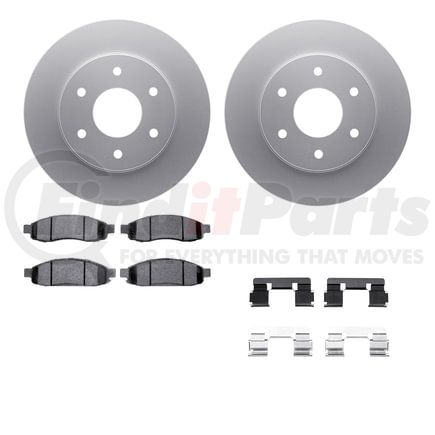 4512-67133 by DYNAMIC FRICTION COMPANY - GEOSPEC Coated Rotors with 5000 Brake Pads - Ceramic and Hardware