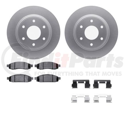 4512-67138 by DYNAMIC FRICTION COMPANY - GEOSPEC Coated Rotors with 5000 Brake Pads - Ceramic and Hardware