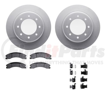 4512-67146 by DYNAMIC FRICTION COMPANY - GEOSPEC Coated Rotors with 5000 Brake Pads - Ceramic and Hardware