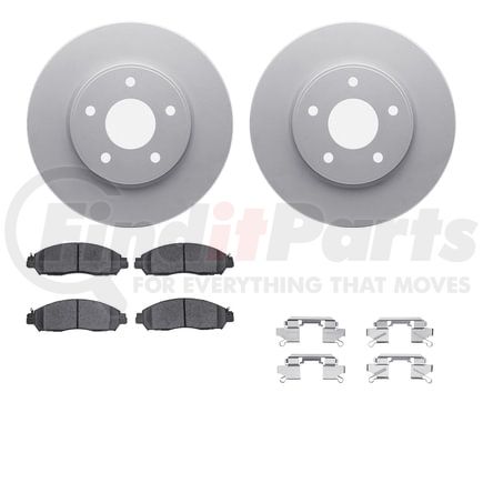 4512-67149 by DYNAMIC FRICTION COMPANY - GEOSPEC Coated Rotors with 5000 Brake Pads - Ceramic and Hardware