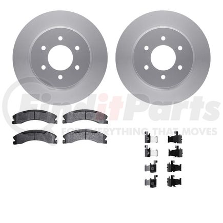 4512-67157 by DYNAMIC FRICTION COMPANY - GEOSPEC Coated Rotors with 5000 Brake Pads - Ceramic and Hardware