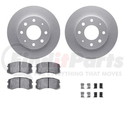 4512-72053 by DYNAMIC FRICTION COMPANY - GEOSPEC Coated Rotors with 5000 Brake Pads - Ceramic and Hardware