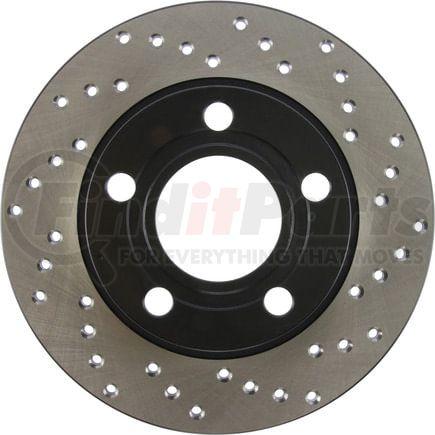 128.33064CL by STOPTECH - StopTech Sport Cryo Cross Drilled Brake Rotor; Rear Left