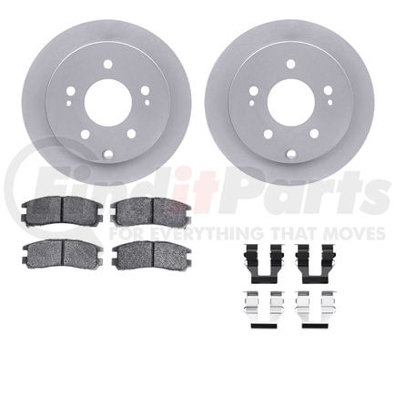 4512-72068 by DYNAMIC FRICTION COMPANY - GEOSPEC Coated Rotors with 5000 Brake Pads - Ceramic and Hardware