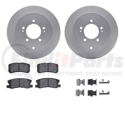 4512-72082 by DYNAMIC FRICTION COMPANY - GEOSPEC Coated Rotors with 5000 Brake Pads - Ceramic and Hardware