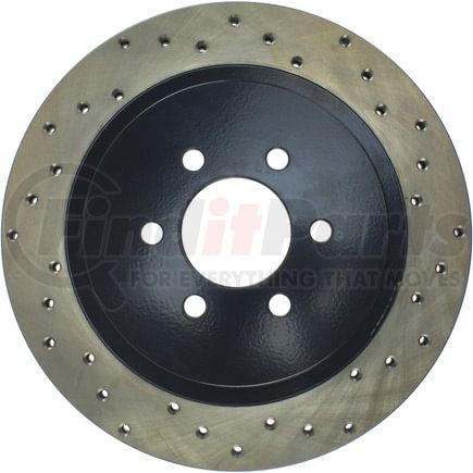 128.63037L by STOPTECH - StopTech Sport Cross Drilled Brake Rotor; Rear Left