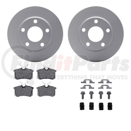 4512-73091 by DYNAMIC FRICTION COMPANY - GEOSPEC Coated Rotors with 5000 Brake Pads - Ceramic and Hardware