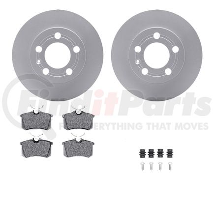 4512-73098 by DYNAMIC FRICTION COMPANY - GEOSPEC Coated Rotors with 5000 Brake Pads - Ceramic and Hardware