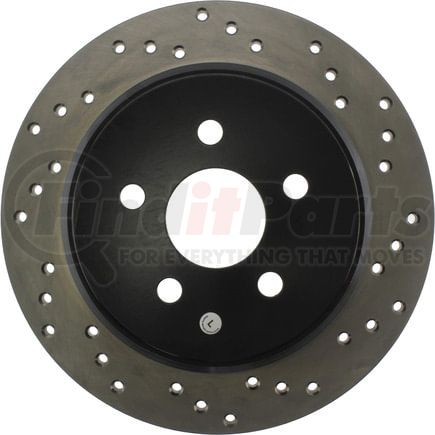 128.63054CL by STOPTECH - StopTech Sport Cryo Cross Drilled Brake Rotor; Rear Left