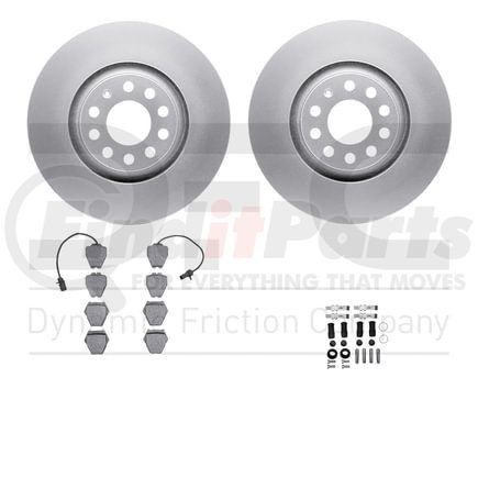 4512-73106 by DYNAMIC FRICTION COMPANY - GEOSPEC Coated Rotors with 5000 Brake Pads - Ceramic and Hardware