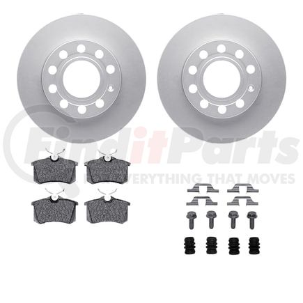 4512-73122 by DYNAMIC FRICTION COMPANY - GEOSPEC Coated Rotors with 5000 Brake Pads - Ceramic and Hardware