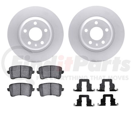 4512-73143 by DYNAMIC FRICTION COMPANY - GEOSPEC Coated Rotors with 5000 Brake Pads - Ceramic and Hardware