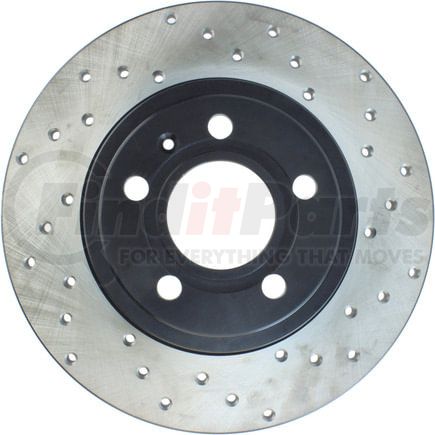 128.33097CL by STOPTECH - StopTech Sport Cryo Cross Drilled Brake Rotor; Rear Left