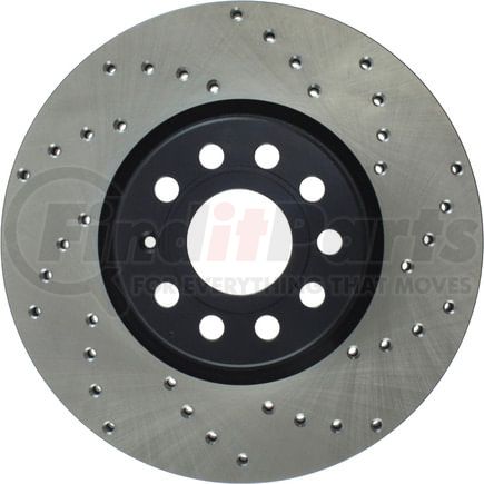 128.33098L by STOPTECH - StopTech Sport Cross Drilled Brake Rotor; Front Left