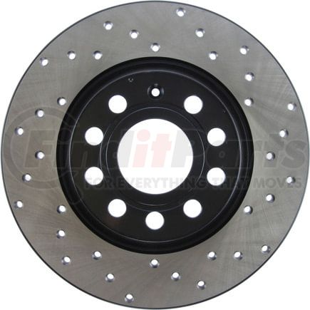 128.33099CL by STOPTECH - StopTech Sport Cryo Cross Drilled Brake Rotor; Rear Left