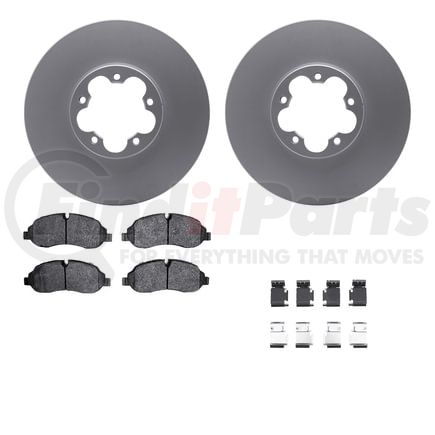 4512-99225 by DYNAMIC FRICTION COMPANY - GEOSPEC Coated Rotors with 5000 Brake Pads - Ceramic and Hardware