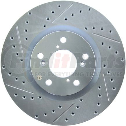 227.40071R by STOPTECH - StopTech Select Sport Drilled and Slotted Brake Rotor; Front Right