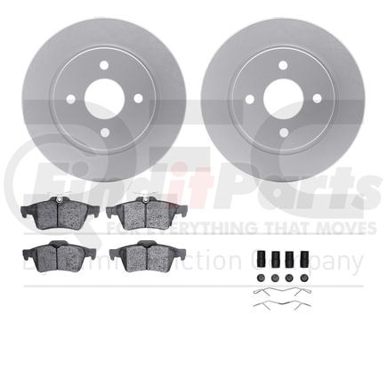 4512-99250 by DYNAMIC FRICTION COMPANY - GEOSPEC Coated Rotors with 5000 Brake Pads - Ceramic and Hardware