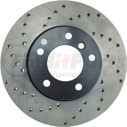 128.34077R by STOPTECH - StopTech Sport Cross Drilled Brake Rotor; Front Right