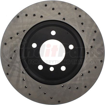 128.34093L by STOPTECH - StopTech Sport Cross Drilled Brake Rotor; Front Left