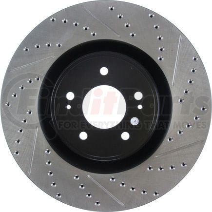127.46076L by STOPTECH - StopTech Sport Drilled & Slotted Brake Rotor; Front Left