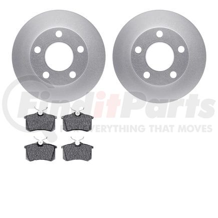 4602-74003 by DYNAMIC FRICTION COMPANY - Geospec Rotors with 5000 Euro Ceramic Brake Pads