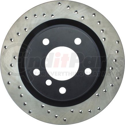 128.34107L by STOPTECH - StopTech Sport Cross Drilled Brake Rotor; Rear Left