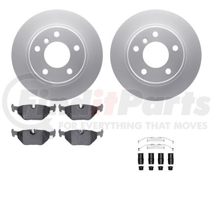 4612-31008 by DYNAMIC FRICTION COMPANY - Geospec Rotors with 5000 Euro Ceramic Brake Pads includes Hardware