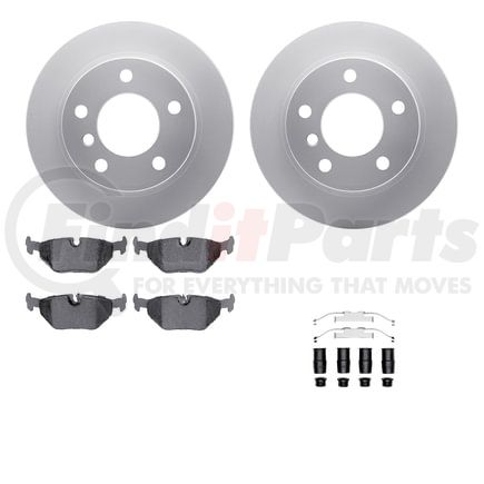 4612-31013 by DYNAMIC FRICTION COMPANY - Geospec Rotors with 5000 Euro Ceramic Brake Pads includes Hardware