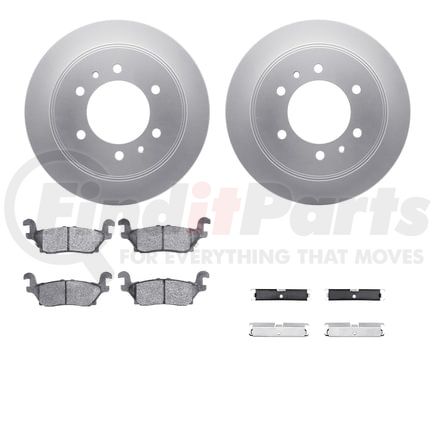 4512-93004 by DYNAMIC FRICTION COMPANY - GEOSPEC Coated Rotors with 5000 Brake Pads - Ceramic and Hardware